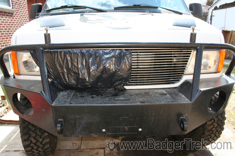 Garbage Bag Over Transmission Cooler